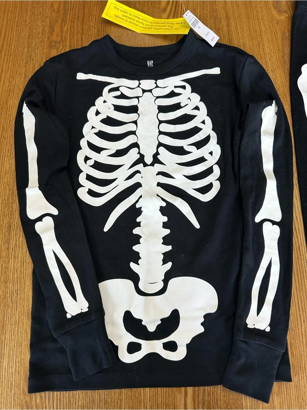 Kids Black Skeleton Pajama Set - GAP